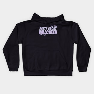 Batty About Halloween bats kawaii spooky cute pastel goth Kids Hoodie